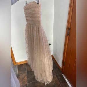 Joanna August tan strapless dress size 0